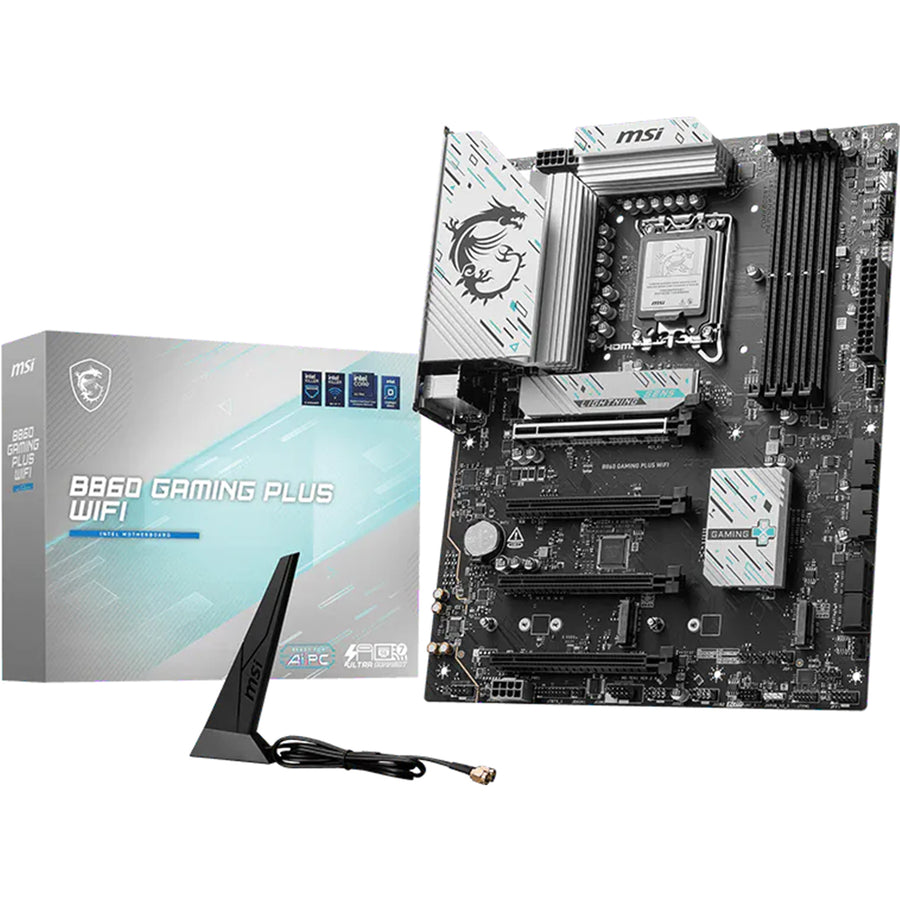 MSI B860 GAMING PLUS WIFI ATX Motherboard For Intel LGA1851 - B860 Chipset - PCIe 5.0, 4x DDR5,