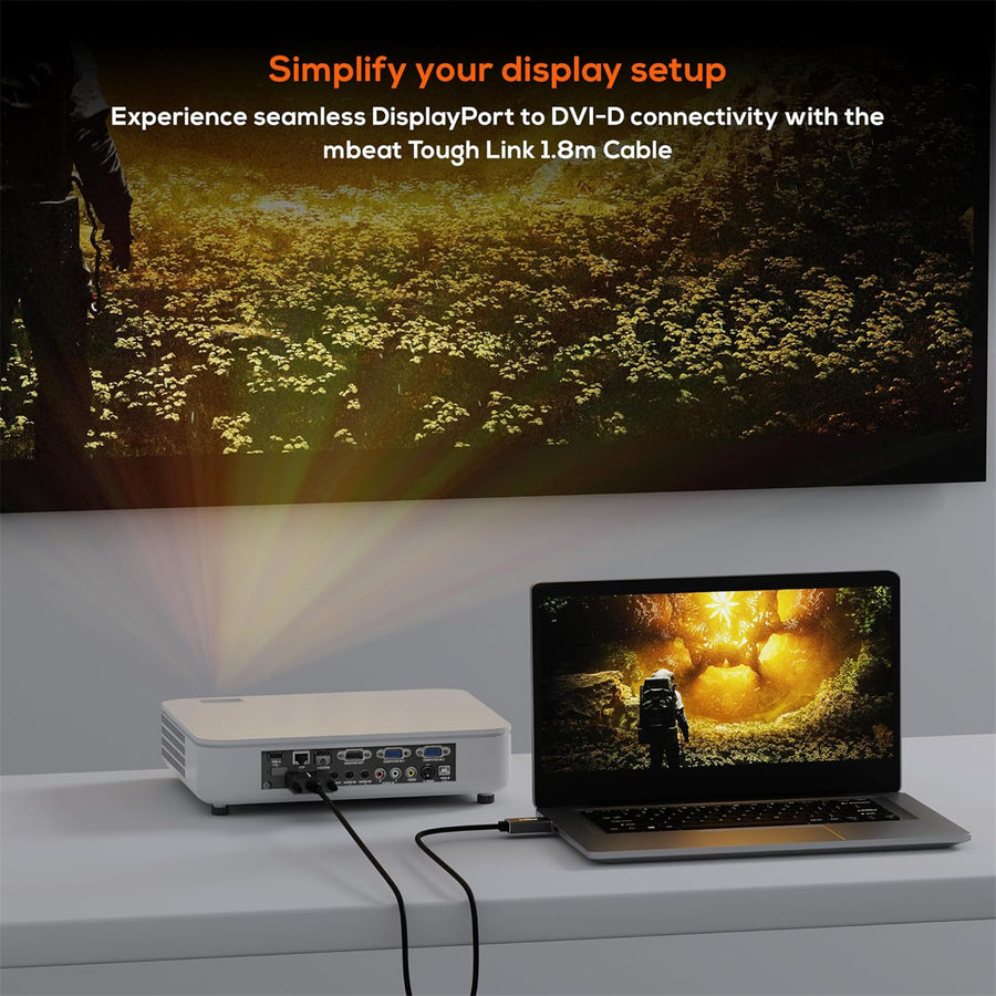 mbeat ToughLink MB-XCB-DPDVI18 DisplayPort to DVI-D Cable - 1.8m