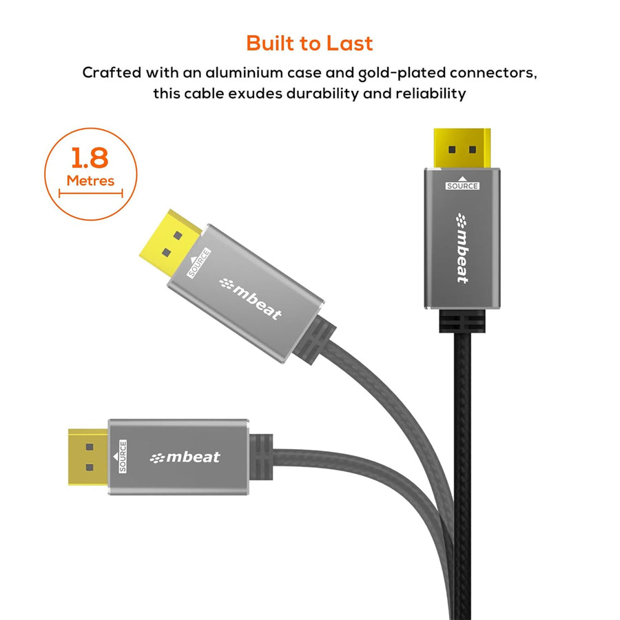 mbeat ToughLink MB-XCB-DPDVI18 DisplayPort to DVI-D Cable - 1.8m