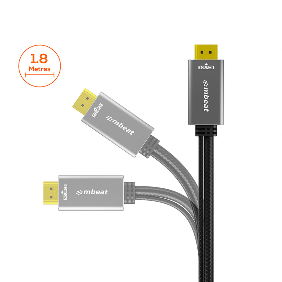 mbeat ToughLink MB-XCB-HDDPU18  HDMI to DisplayPort Cable - 1.8m