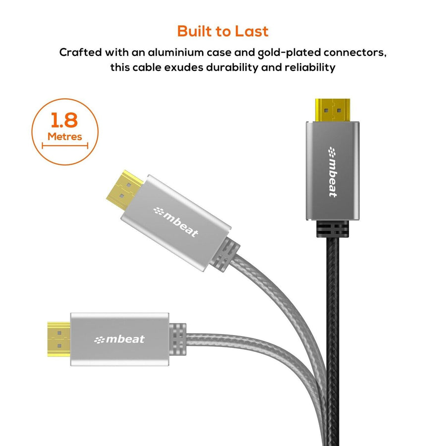 MB-XCB-HDDVI18 - mbeat Tough Link 1.8m HDMI to DVI Cable