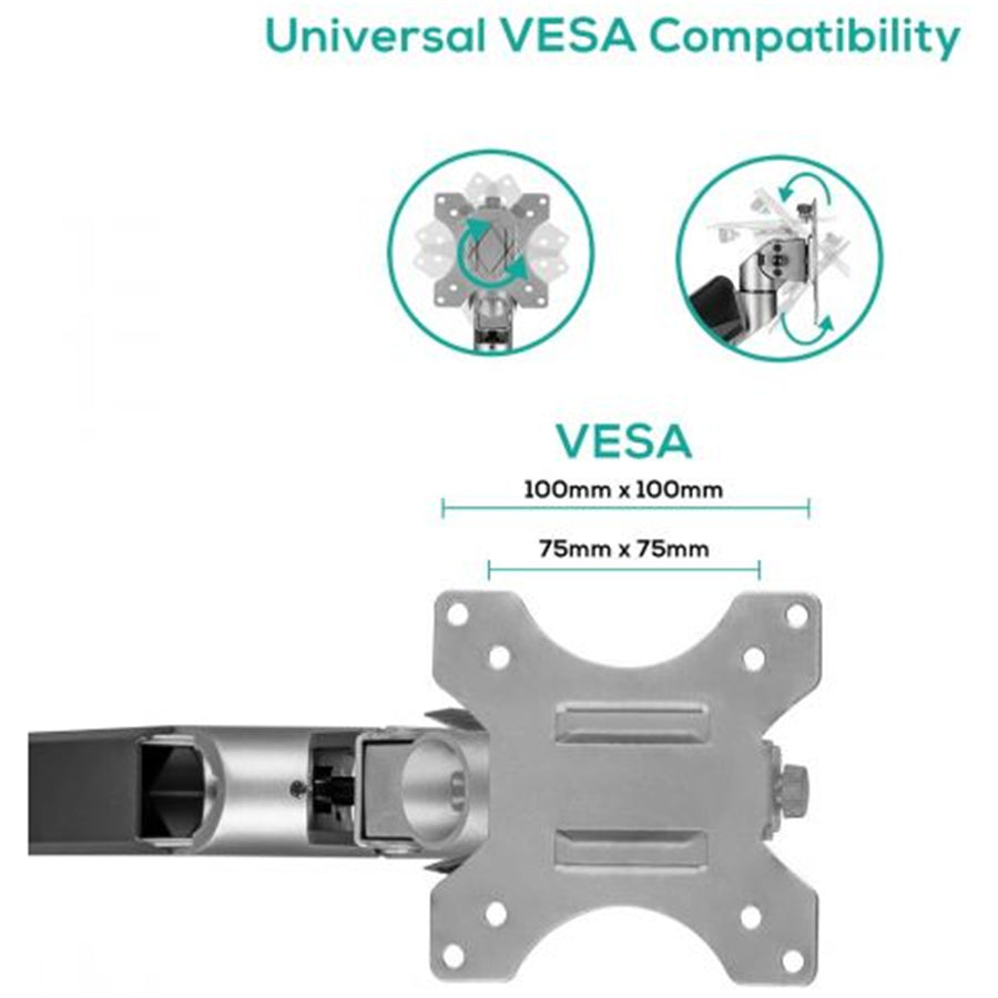 mbeat activiva Heavy Duty Dual Monitor Screen Gas Spring Monitor Arm