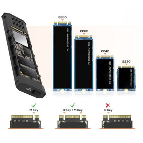 mbeat MB-XCS-CM03GRY Elite USB-C to M.2 SSD High Speed Enclosure
