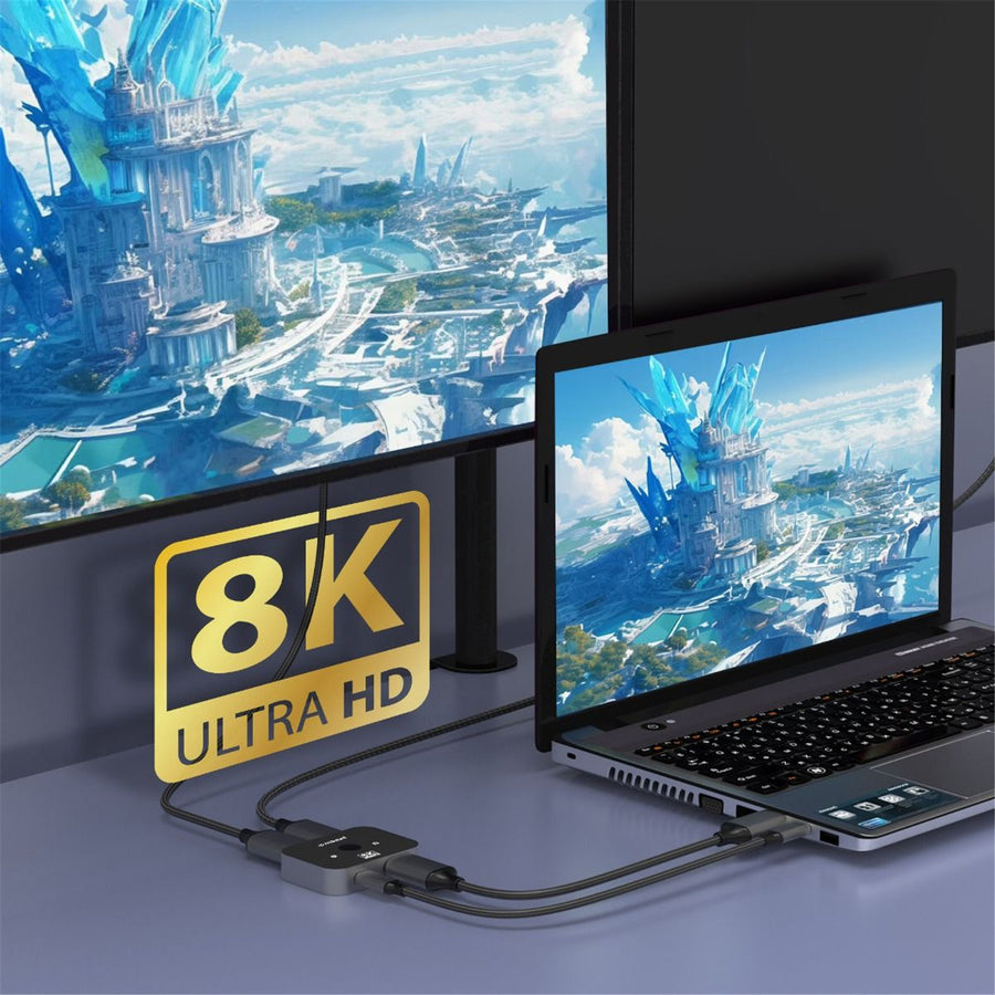 mbeat MB-HDMI-SW8K21  8K Bi-directional HDMI 2.1 Switch 2 In 1 Out/1 In 2 Out