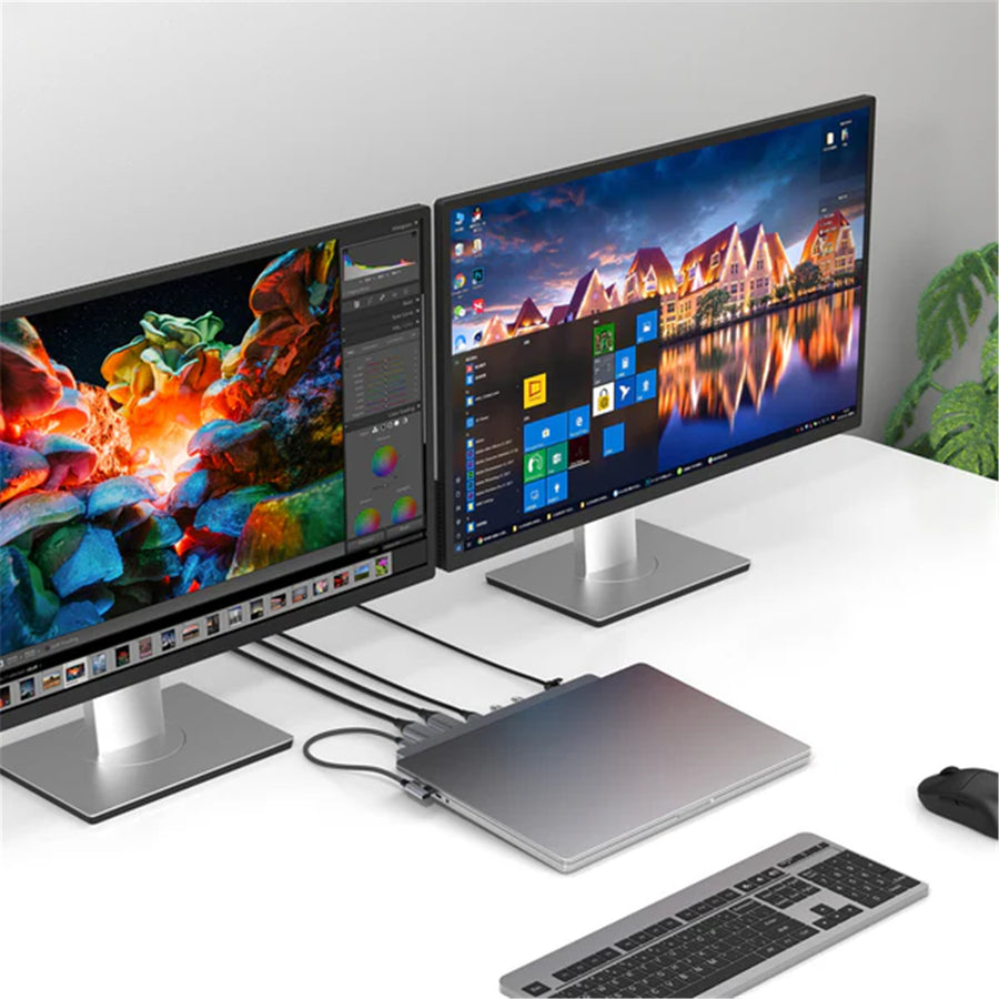 MB-DOCK-D12 - mbeat D12 Multi-Port Dual HDMI 4K USB-C Dock