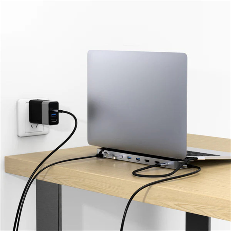 MB-DOCK-D12 - mbeat D12 Multi-Port Dual HDMI 4K USB-C Dock