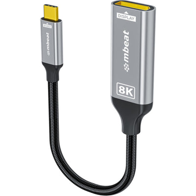 mbeat Tough Link 8K USB-C to DP Adapter - Space Grey