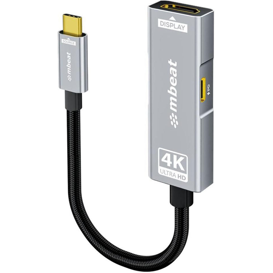 mbeat Tough Link USB-C-auf-HDMI-Adapter mit 100W PD – Space Grey