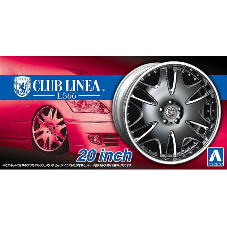 Aoshima 3-5385 - AOSHIMA #52 1/24 FELGEN & REIFEN "CLUB LINEA L566 20"