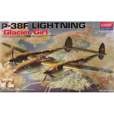 ACADEMY 1/48 P-38F LIGHTNING GLACIER GIRL