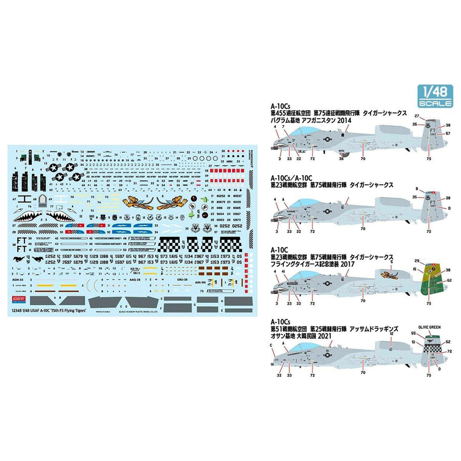 Academy 9-12348 - ACADEMY1/48 USAF A-10C "75th FS Flying Tigers"