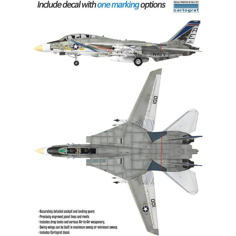 Academy 9-12563 - ACADEMY 1/72 USN F-14A "VF-143 PUKIN DOGS"