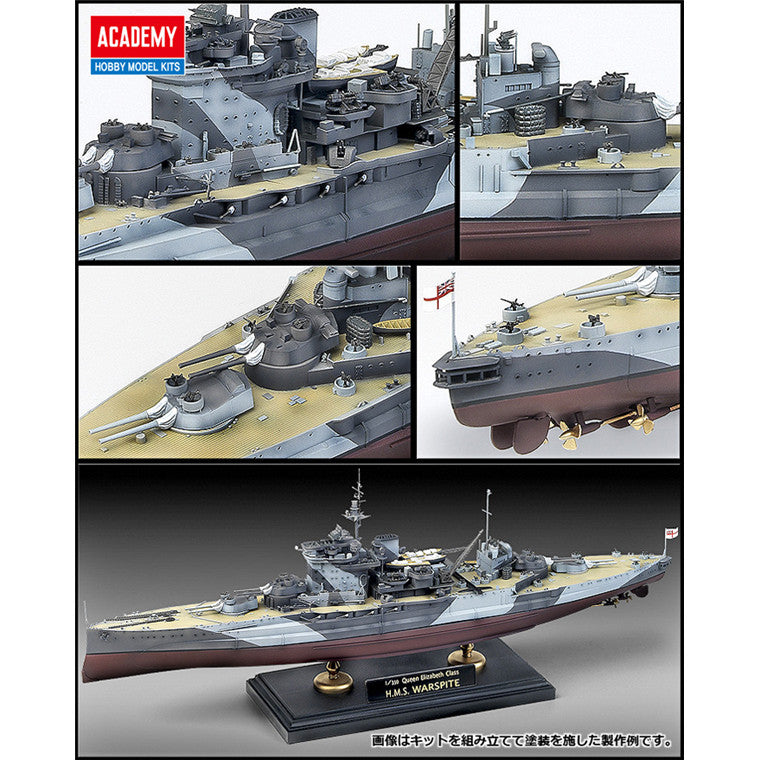 ACADEMY 1/350 H.M.S. WARSPITE QE CLASS
