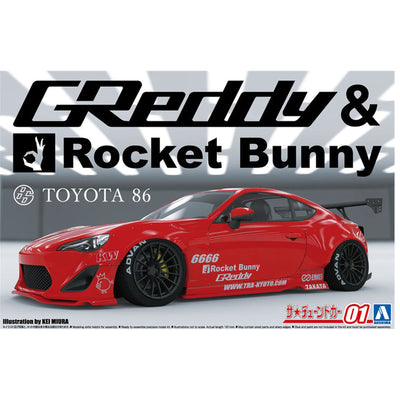 Aoshima 3-6186 - AOSHIMA 1/24 TOYOTA 86 GREDDY & ROCKET ENKEI VER.