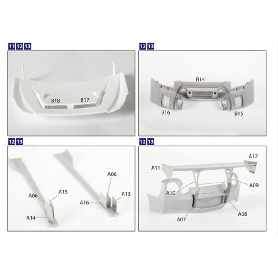 Aoshima 3-5678 - AOSHIMA 1/24 LIBTY WORKS R35 GT-R DETAIL UP PARTS