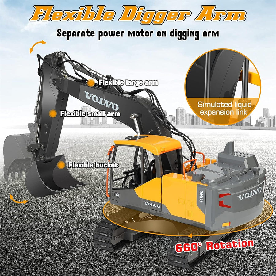 CADA/DOUBLE E E568-003 - DOUBLE E: 1:16 VOLVO EXCAVATOR R/C
