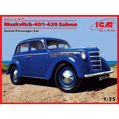 ICM ICM35479 - ICM 1/35 MOSKWITSCH LIMOUSINE STABSWAGEN MIT SOWJETISCHER BESATZUNG