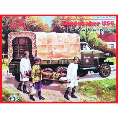 ICM ICM35513 - ICM 1/35 STUDEBAKER US6 WITH SOVIET MEDICAL STAFF