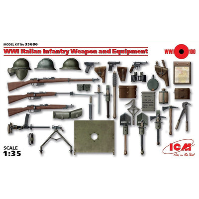 ICM ICM35686 - ICM 1/35 ITALIENISCHE INFANTERIEAUSRÜSTUNG ERSTER WELTKRIEG