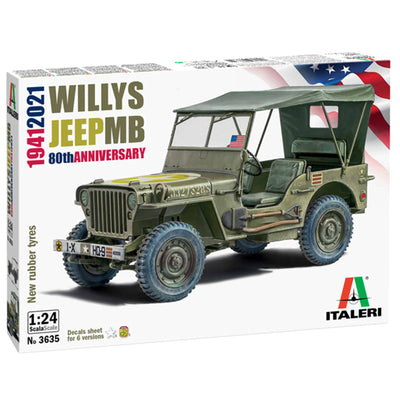 ITALERI 1/24 WILLYS JEEP MB "80th" ANNIVERSARY