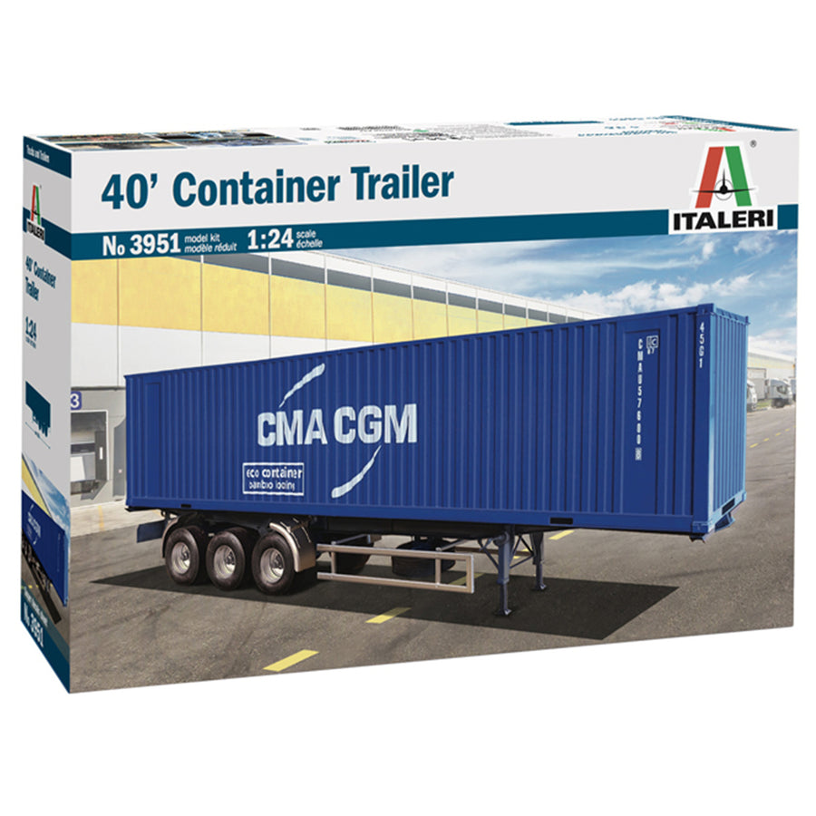 ITALERI 1/24 40 FOOT CONTAINER W/TRAILER