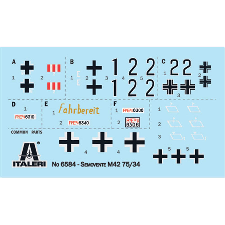 Italeri 1-6584 - ITALERI 1/35 SEMOVENTE M42 da 75/34