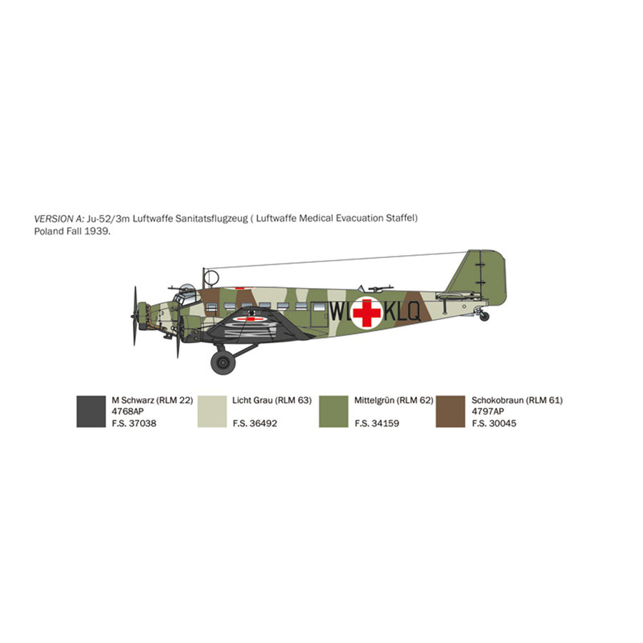 Italeri 1-102 - ITALERI 1/72 JUNKERS JU 52/3m