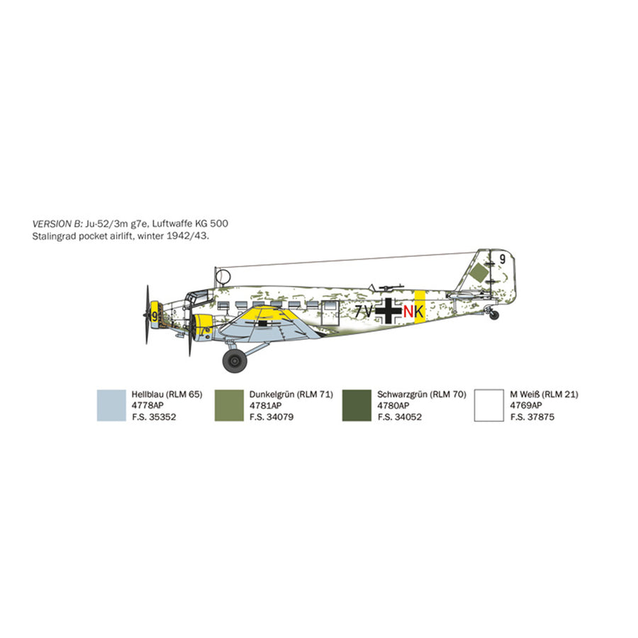 Italeri 1-102 - ITALERI 1/72 JUNKERS JU 52/3m