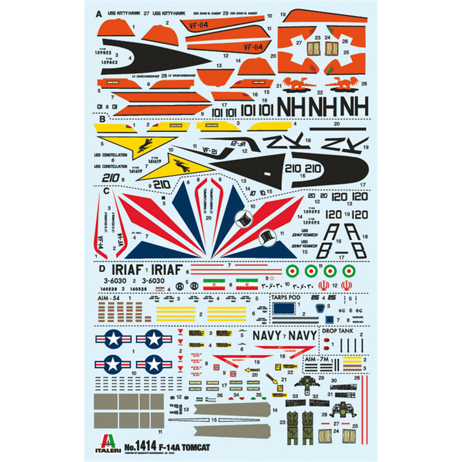 Italeri 1-1414 - ITALERI 1/72 F-14A TOMCAT 50. JAHRE