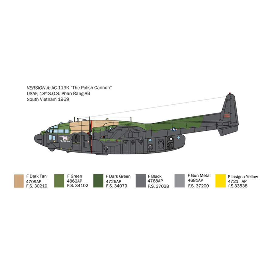 Italeri 1-1468 - ITALERI 1/72 AC-119K STINGER