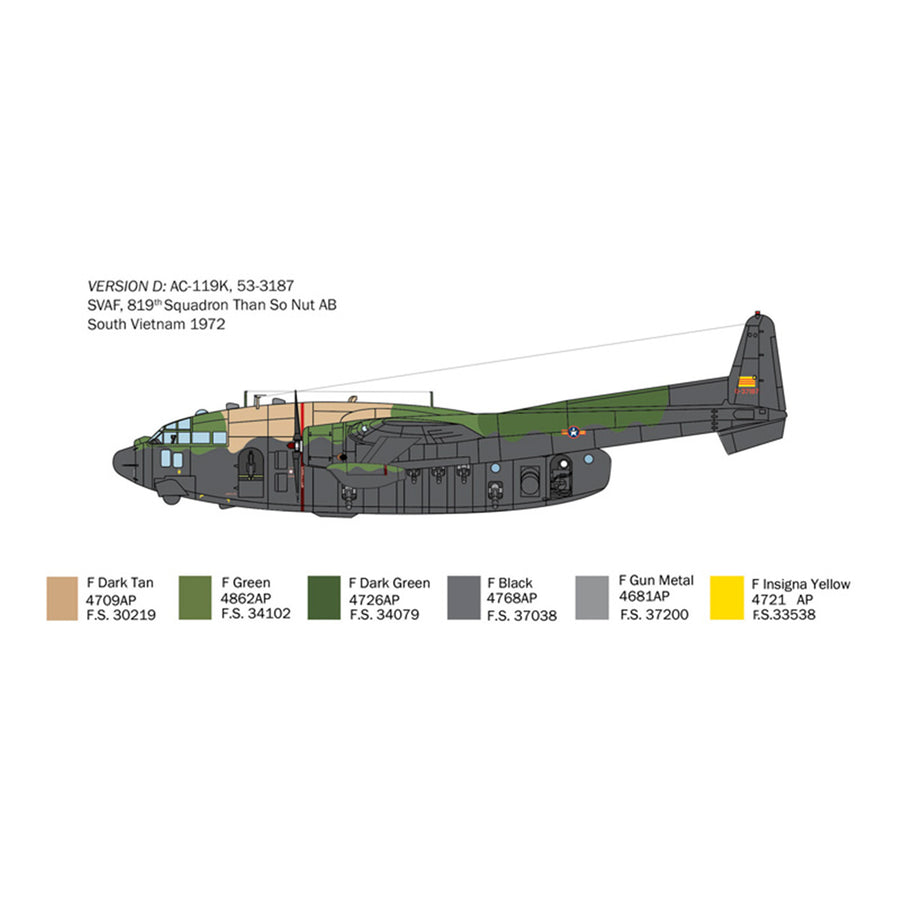 Italeri 1-1468 - ITALERI 1/72 AC-119K STINGER