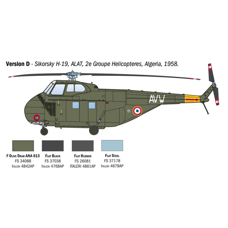 Italeri 1-1476 - ITALERI 1/72 H-19 CHICKASAW HELICOPTER