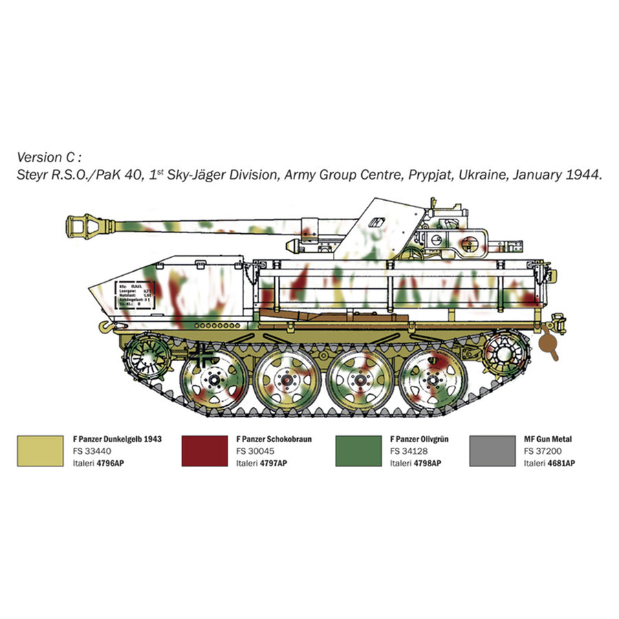 Italeri 1-355 - ITALERI 1/35 RSO/PAK 40 CANNON