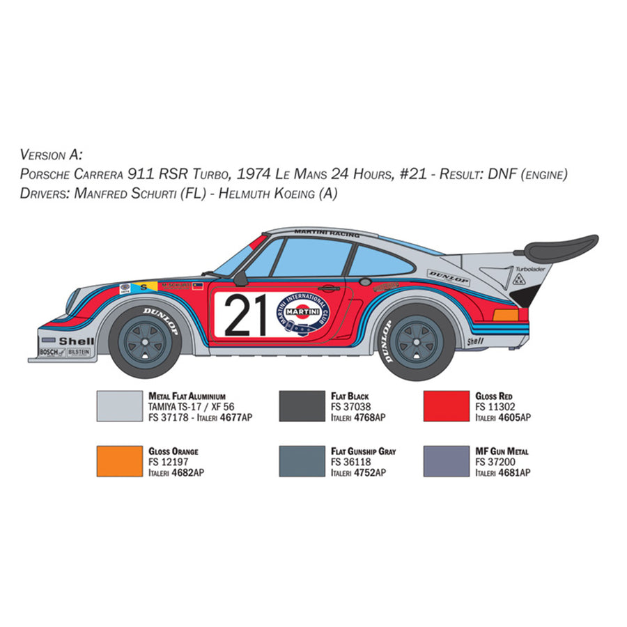 ITALERI 1/24 PORSCHE CARRERA RSR TURBO