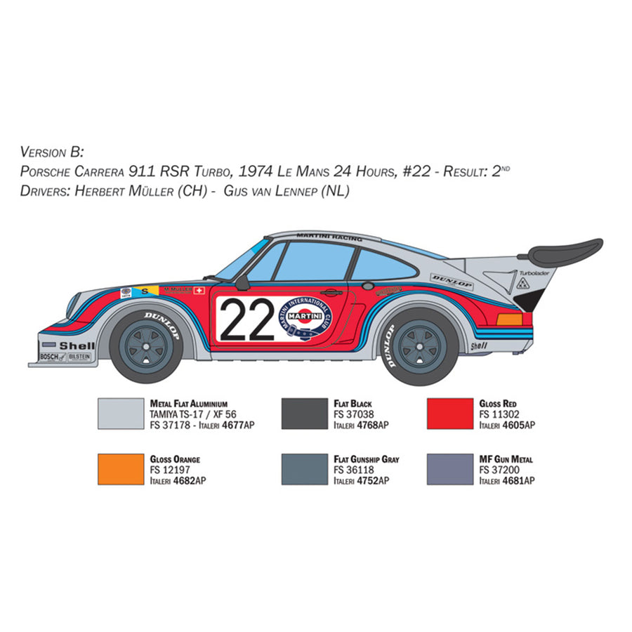 ITALERI 1/24 PORSCHE CARRERA RSR TURBO