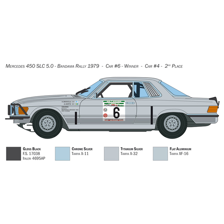 Italeri 1-3632 - ITALERI 1/24 MERC 450SLC RALLYE BANDAMA