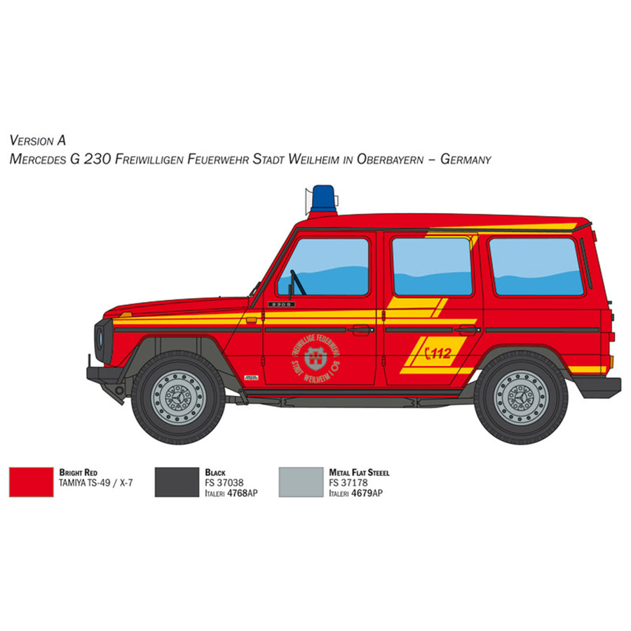 Italeri 1-3663 - ITALERI 1/24 MERCEDES FIRE TRUCK