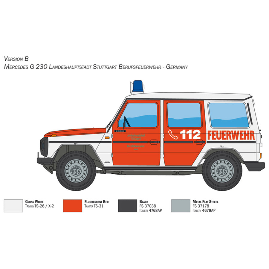 Italeri 1-3663 - ITALERI 1/24 MERCEDES FIRE TRUCK