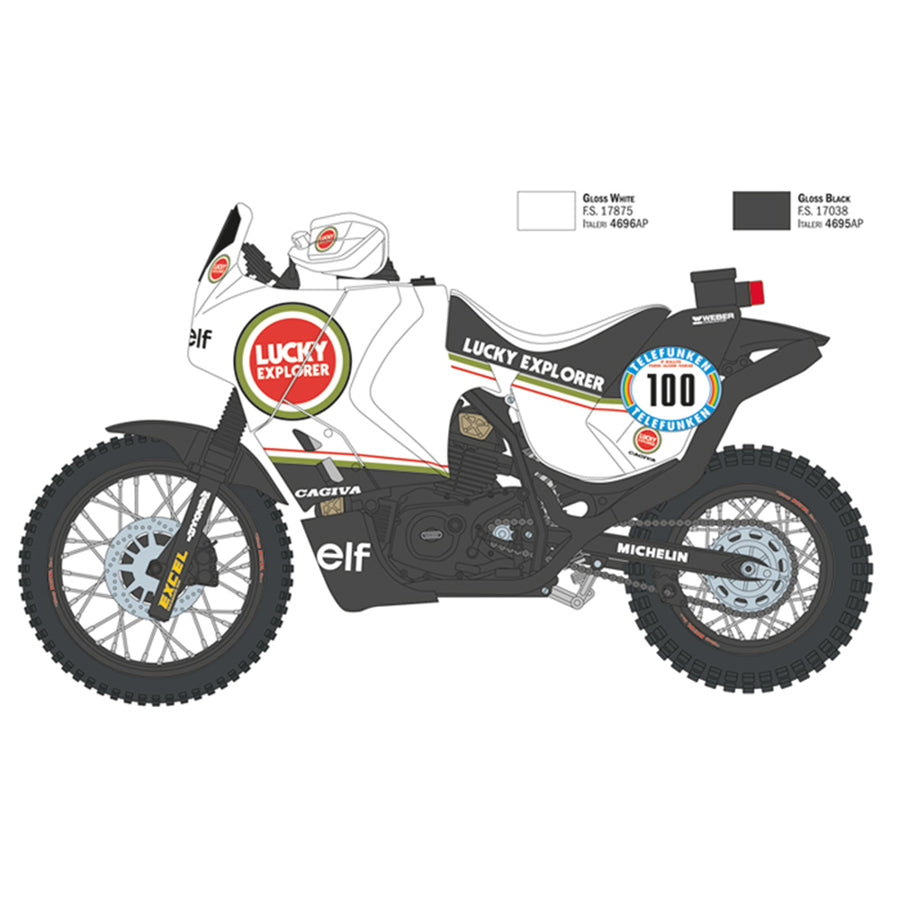 Italeri 1-4643 - ITALERI 1/9**CAGIVA 850 PARIS DAKAR 1987 "LUCKY"