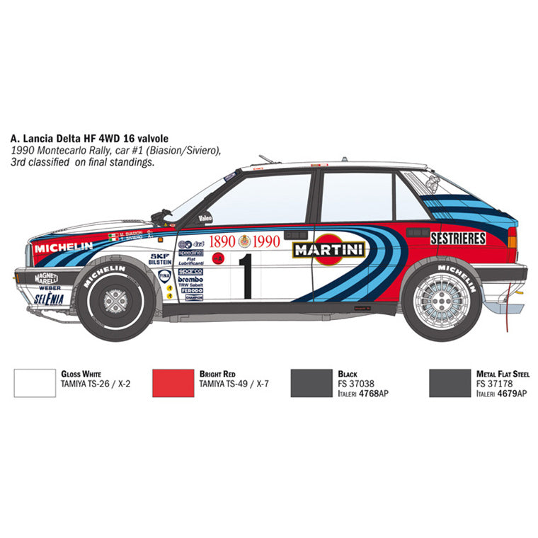 Italeri 1-4709S - ITALERI 1/12  LANCIA DELTA INTEGRALE 16V