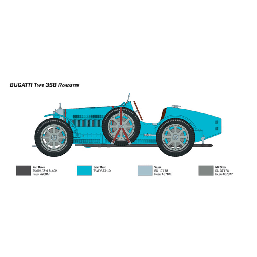 Italeri 1-4713 - ITALERI 1/12 BUGATTI TYPE 35B ROADSTER