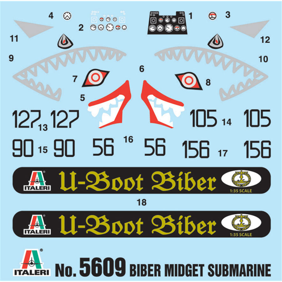 Italeri 1-5609 - ITALERI 1/35 U-BOOT BIBER MINI SUB