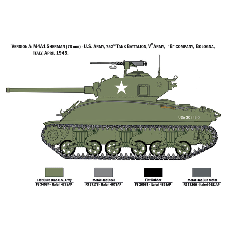 Italeri 1-6568 - ITALERI 1/35 M4A1 SHERMAN W/INFANTRY