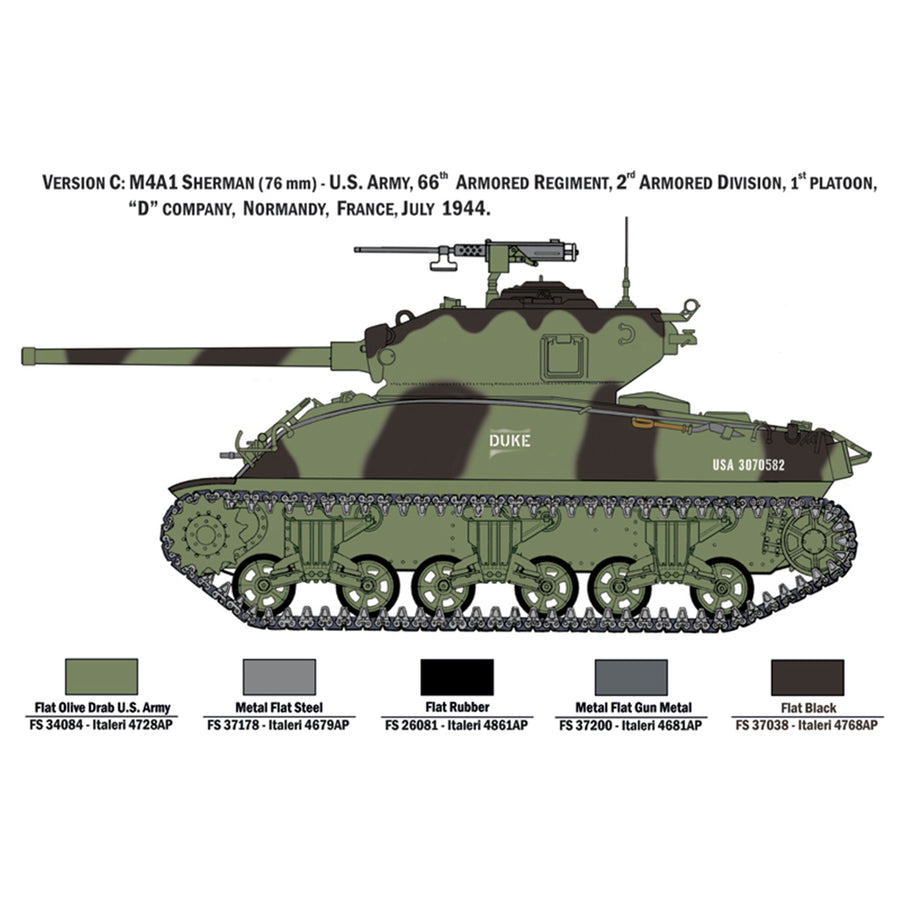 Italeri 1-6568 - ITALERI 1/35 M4A1 SHERMAN W/INFANTRY