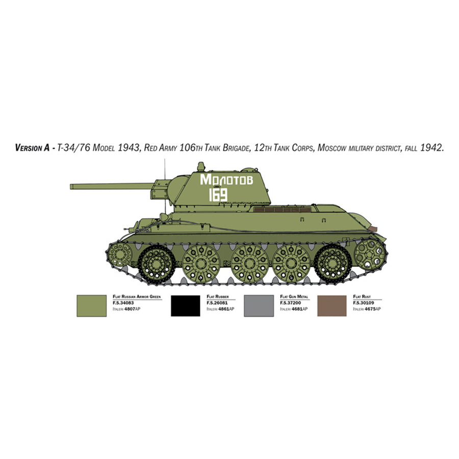 Italeri 1-6570 - ITALERI 1/35 T34/76 MODEL 1943