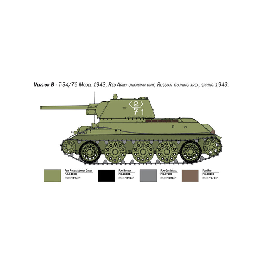 Italeri 1-6570 - ITALERI 1/35 T34/76 MODEL 1943