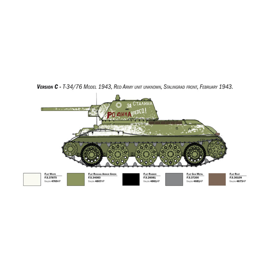 Italeri 1-6570 - ITALERI 1/35 T34/76 MODEL 1943