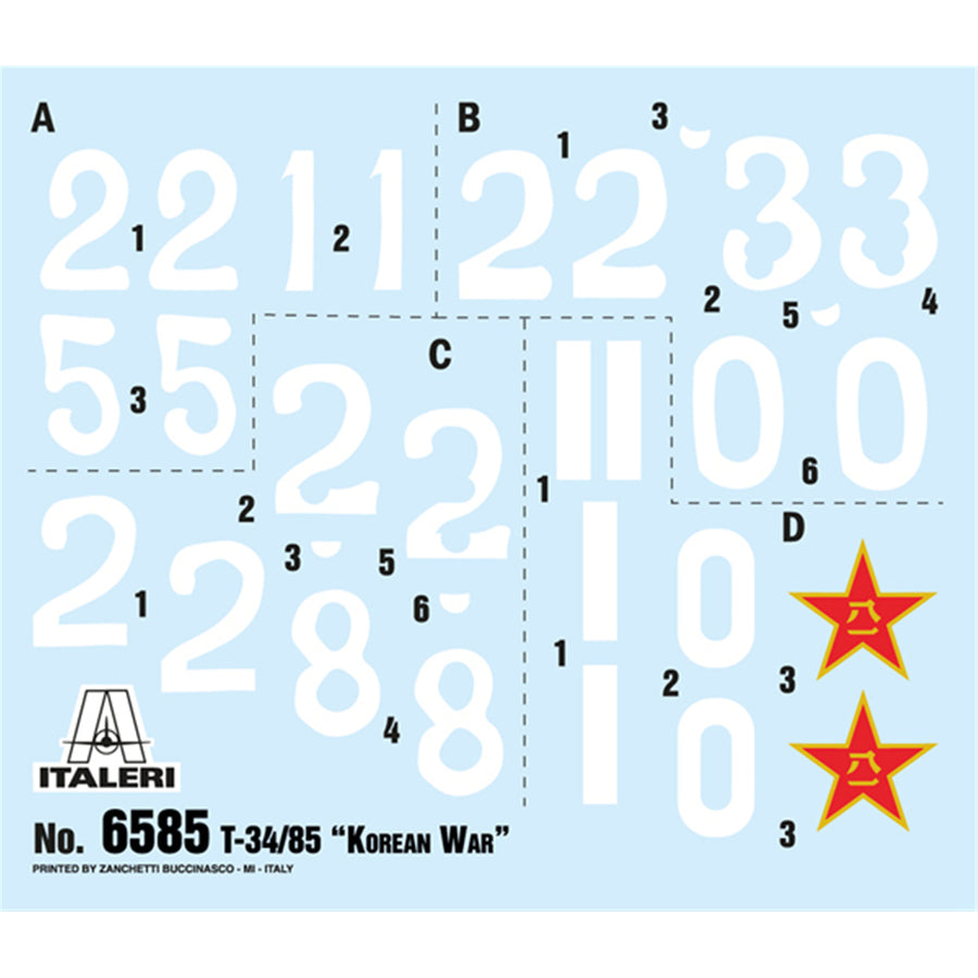 Italeri 1-6585 - ITALERI 1/35 T34/85 KOREAN WAR COMMUNISTS