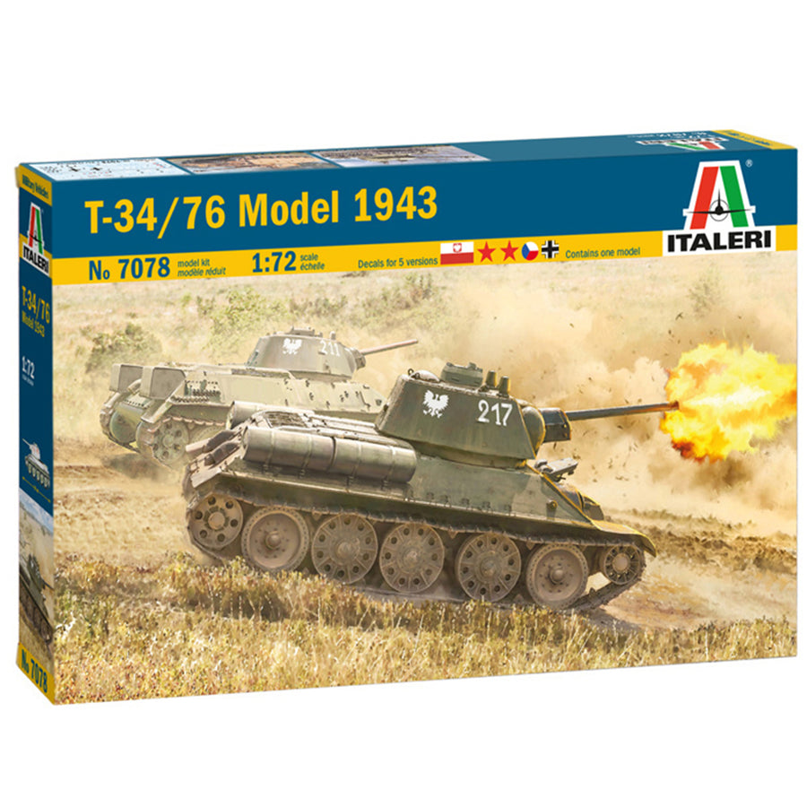 Italeri 1-7078 - ITALERI 1/72 T-34/76 RUSSISCHER PANZER 1943