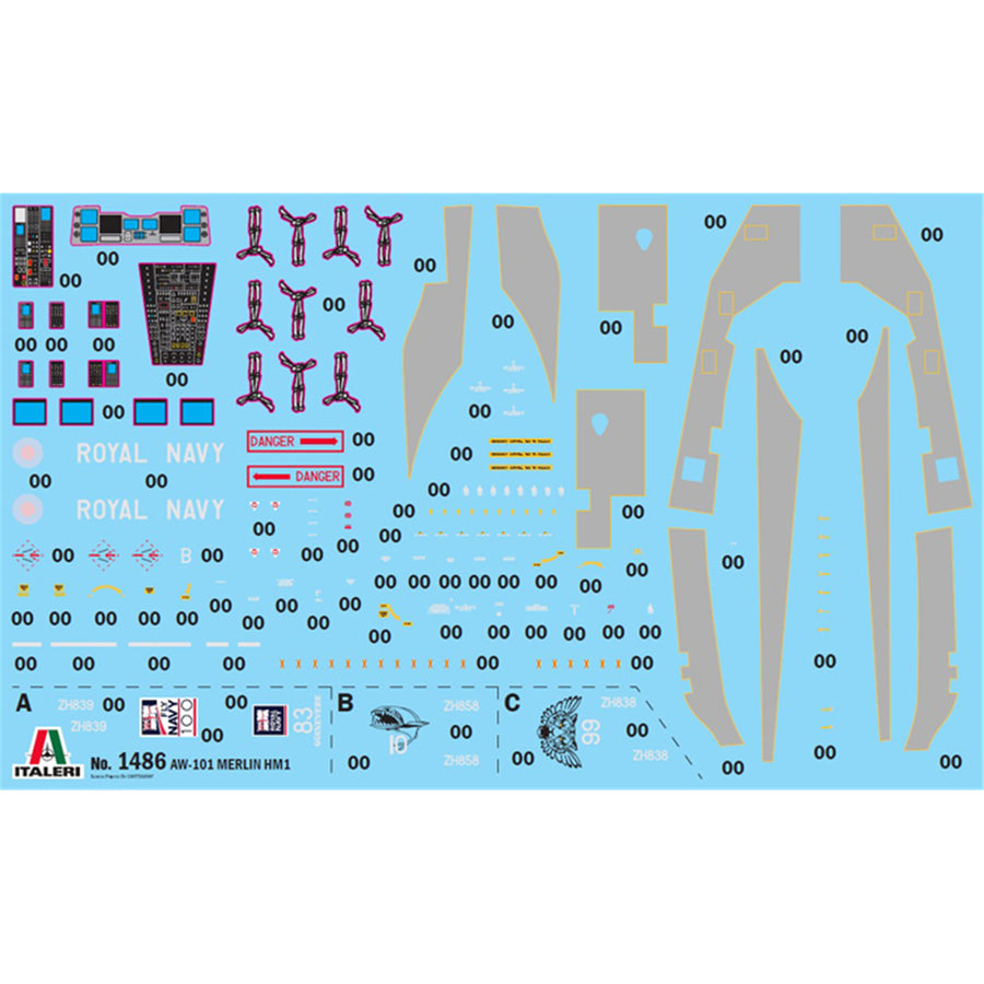 Italeri 1-1486 - ITALERI 1/72 AW101 MERLIN HM.1